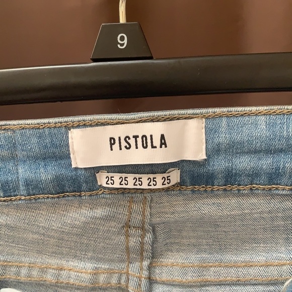 PISTOLA Light Wash Mid Rise Skinny Two Toned Denim Jeans Size 25 NWT - Picture 10 of 14